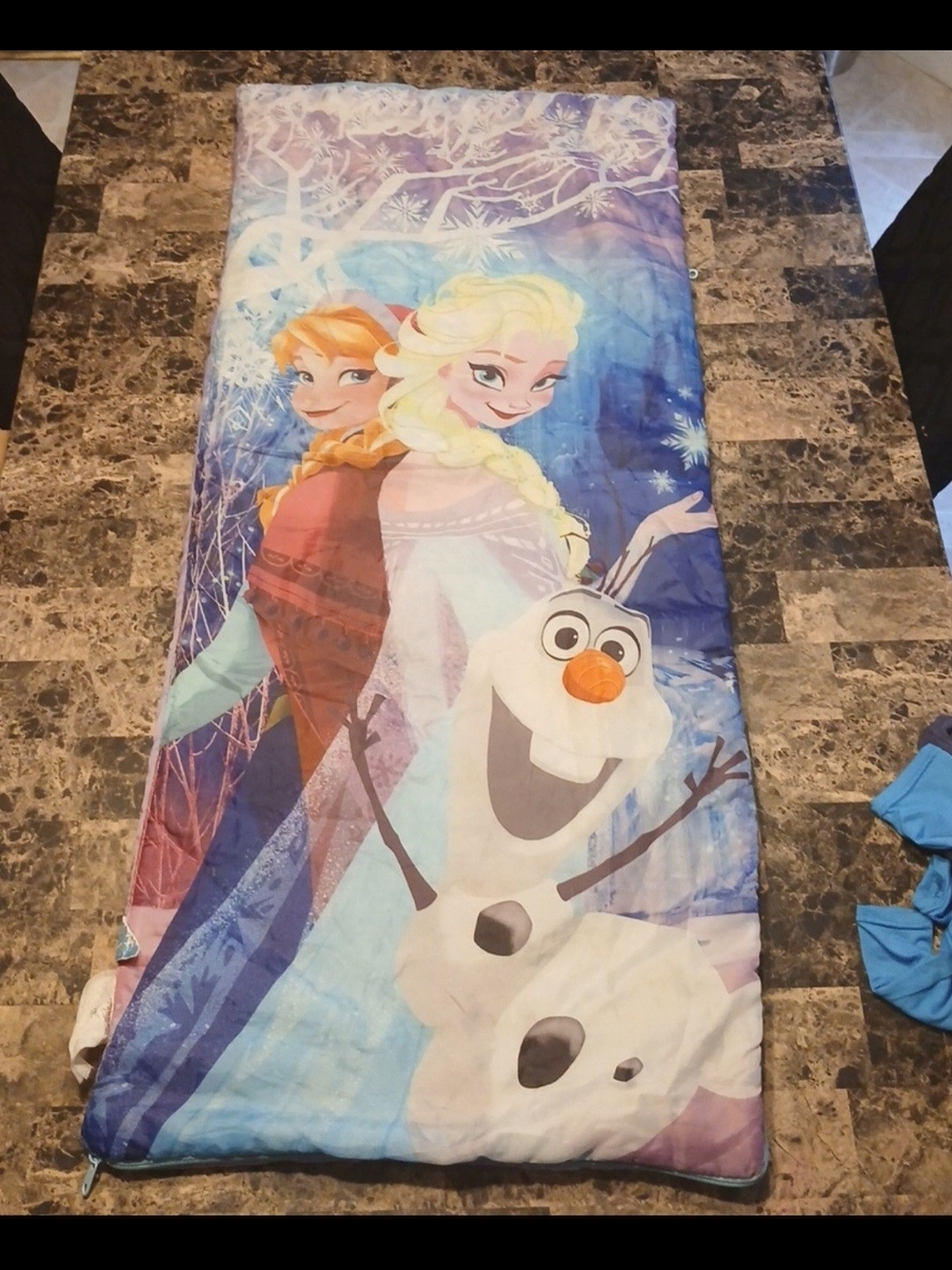 Disney Frozen Kids Sleeping Bag - Blue/Purple
